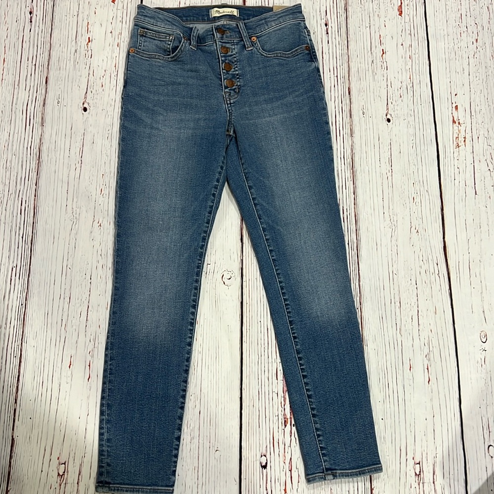 Madewell Jeans Women Size 26 Blue Skinny Midrise Crop